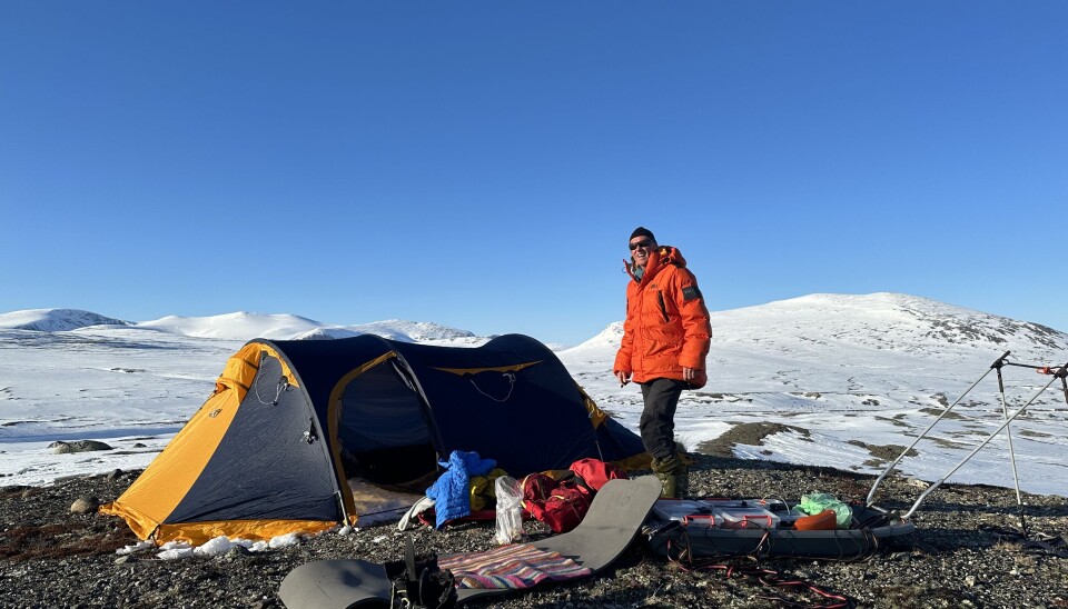 TELTLEIR: Det er stille og rolig inne i det nedlagte skytefeltet på Hjerkinn nå. Her kan du bo i telt, vandre rundt i dagevis og bli kjent i det nye turområdet.