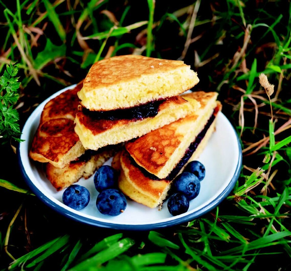 Blåbærkakesandwich
