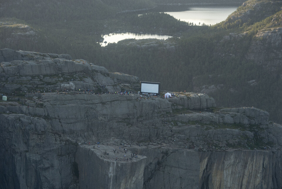 Fra filmvisningen av Mission Impossible 6 på Prekestolen Fra filmvisningen av Mission Impossible 6 på Prekestolen