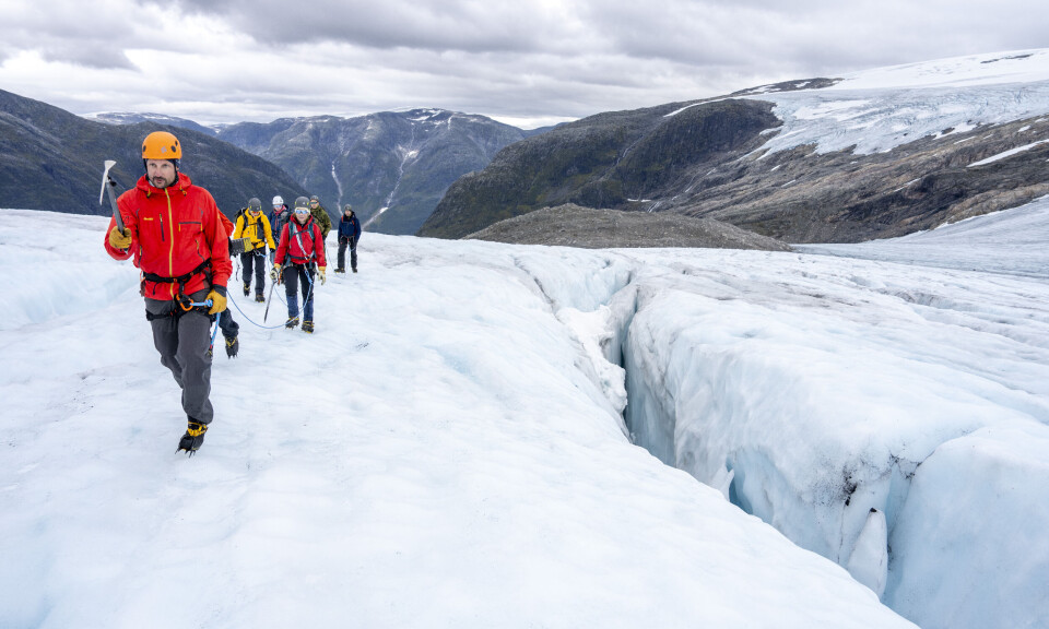 Kronprinsen på vandring over Jostedalsbreen - «en opplevelse for livet»